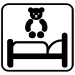 Pictogramm Kinderbett